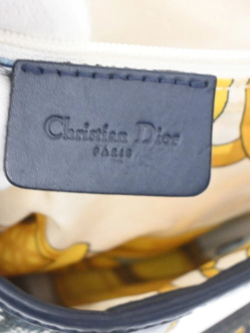 CHRISTIAN DIOR Trotter Saddle Shoulder Bag Canvas Leather Navy Blue GHW 332RQ174 - Picture 12 of 14